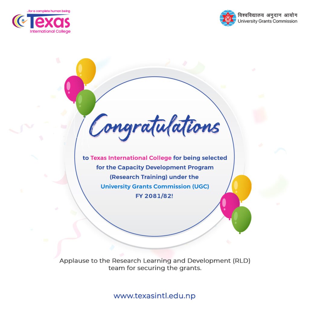 Texas International College Secures UGC Grant for Capacity Development Program